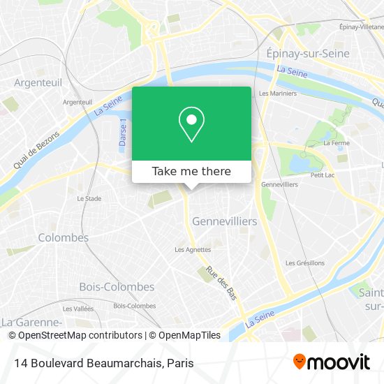 Mapa 14 Boulevard Beaumarchais