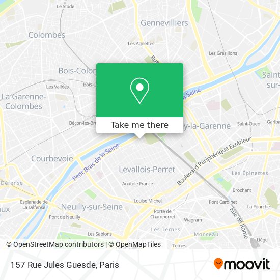 Mapa 157 Rue Jules Guesde