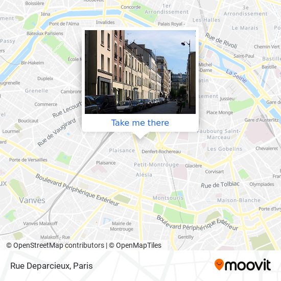 Mapa Rue Deparcieux