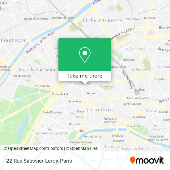 22 Rue Saussier-Leroy map