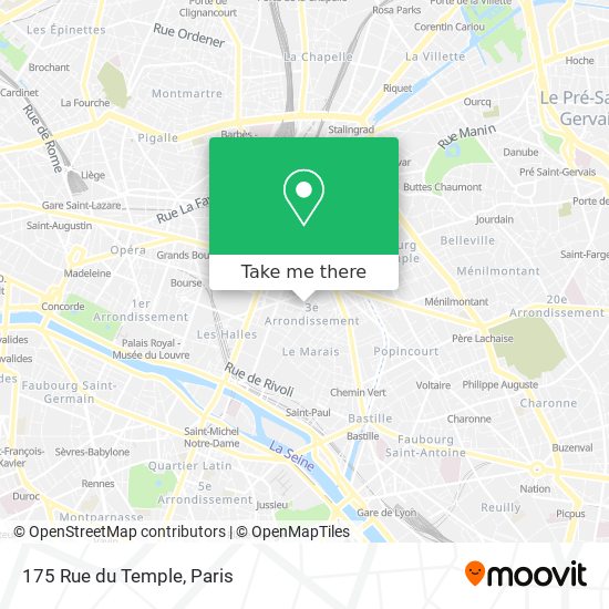 Mapa 175 Rue du Temple