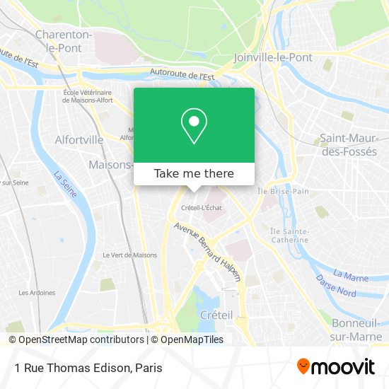 Mapa 1 Rue Thomas Edison