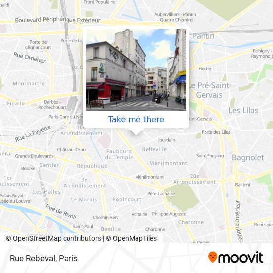 Rue Rebeval map