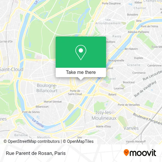 Mapa Rue Parent de Rosan