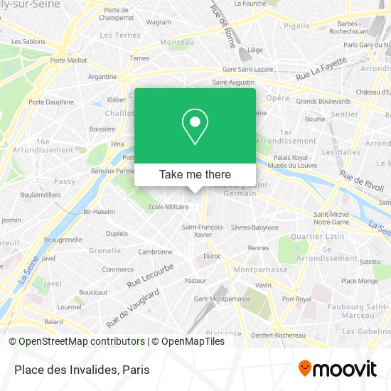 Mapa Place des Invalides
