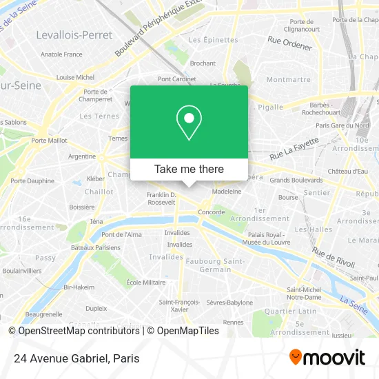 24 Avenue Gabriel map