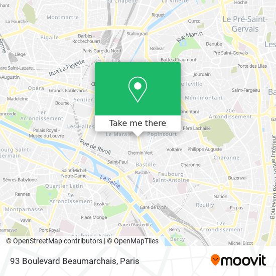 93 Boulevard Beaumarchais map