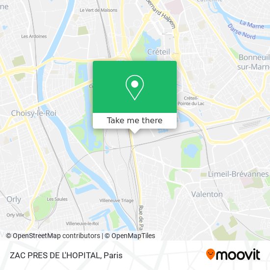 ZAC PRES DE L'HOPITAL map
