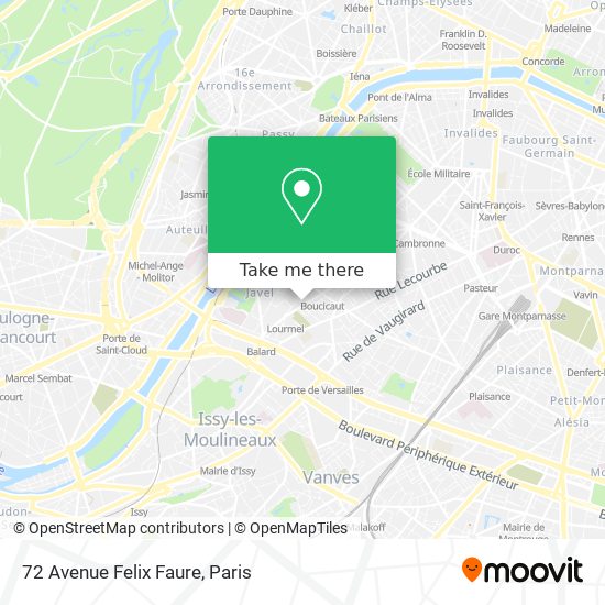 72 Avenue Felix Faure map