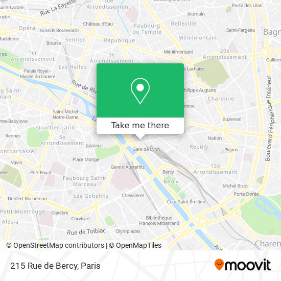 Mapa 215 Rue de Bercy