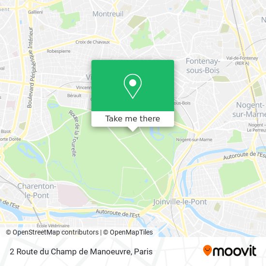 Mapa 2 Route du Champ de Manoeuvre