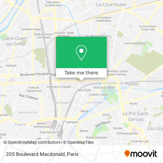 205 Boulevard Macdonald map