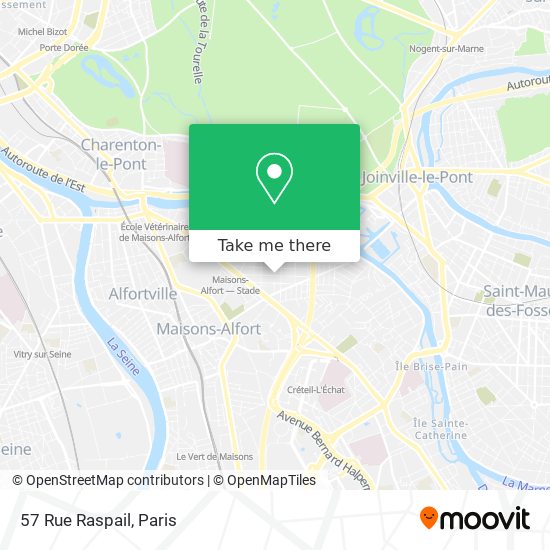Mapa 57 Rue Raspail