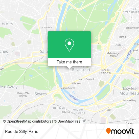 Rue de Silly map