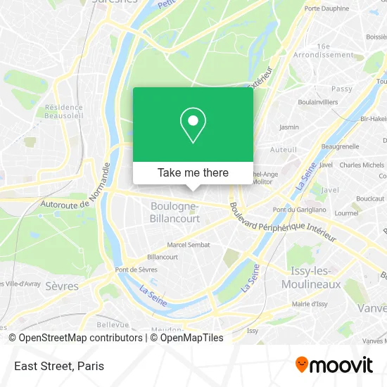 Rue de l'Est map