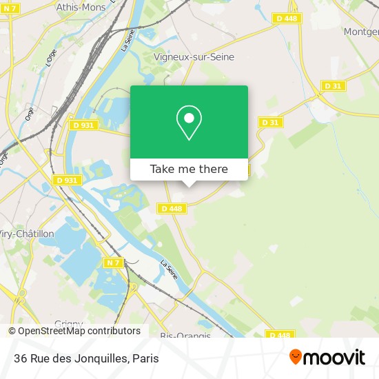 Mapa 36 Rue des Jonquilles