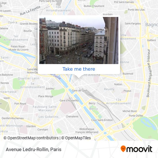 Avenue Ledru-Rollin map