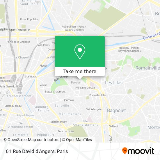 61 Rue David d'Angers map