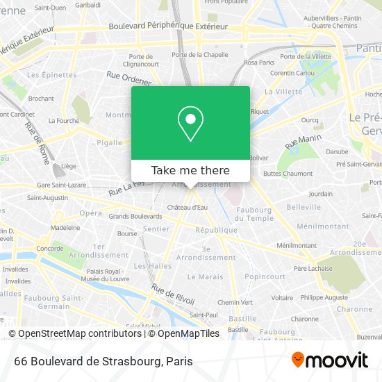 Mapa 66 Boulevard de Strasbourg