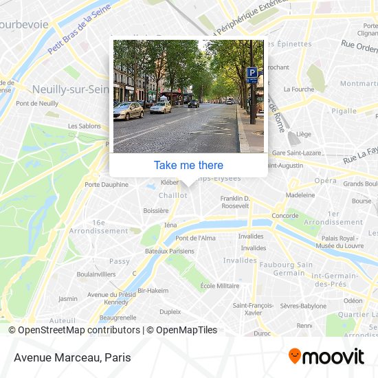 Avenue Marceau map