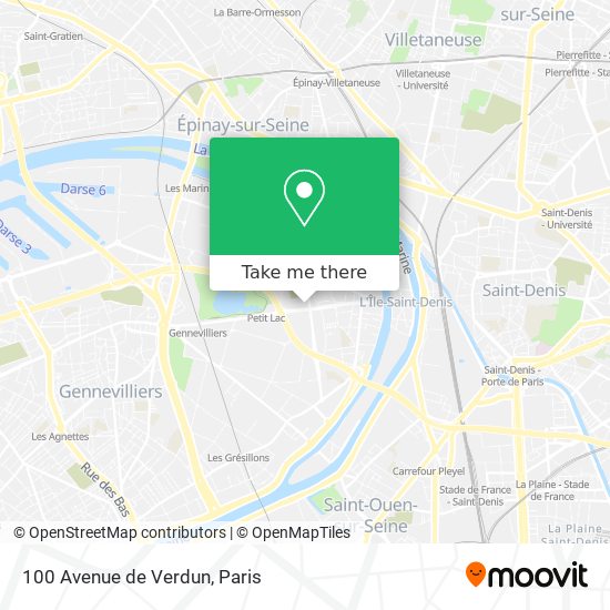 Mapa 100 Avenue de Verdun