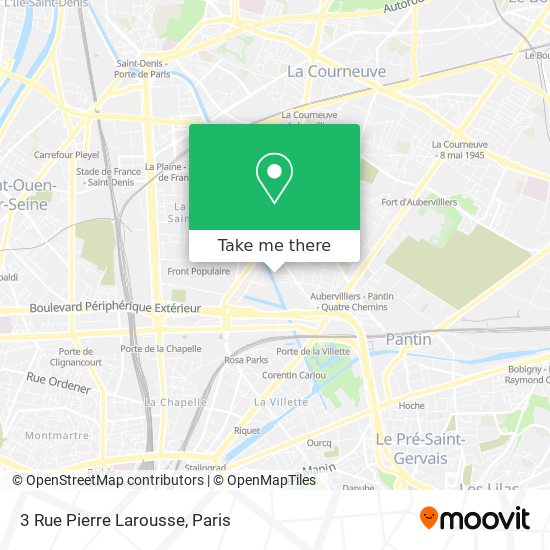 Mapa 3 Rue Pierre Larousse