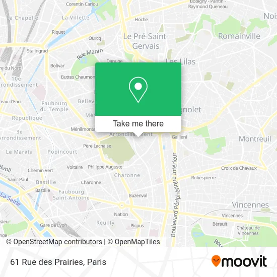61 Rue des Prairies map
