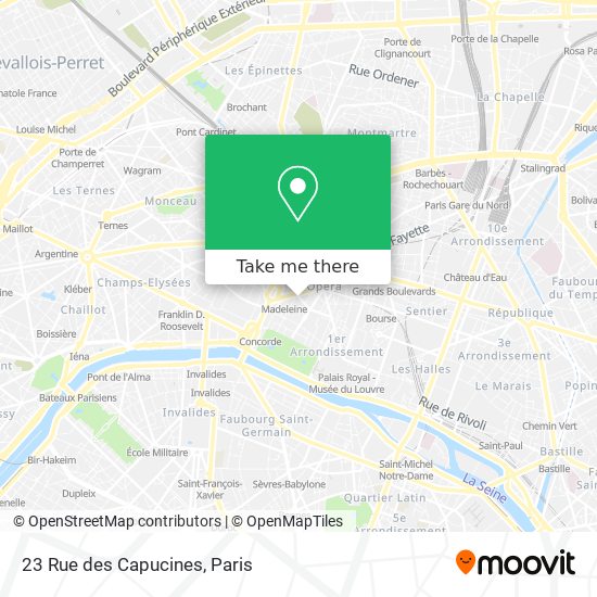 Mapa 23 Rue des Capucines