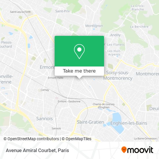 Mapa Avenue Amiral Courbet