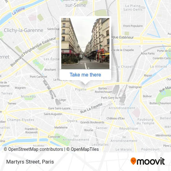 Rue des Martyrs map
