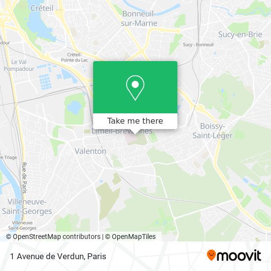 Mapa 1 Avenue de Verdun
