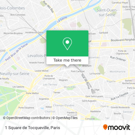 1 Square de Tocqueville map