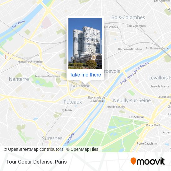 Tour Coeur Défense map