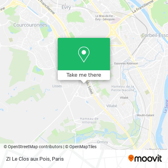 Mapa ZI Le Clos aux Pois