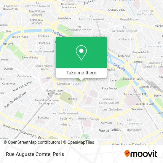 Mapa Rue Auguste Comte