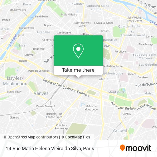 Mapa 14 Rue Maria Héléna Vieira da Silva