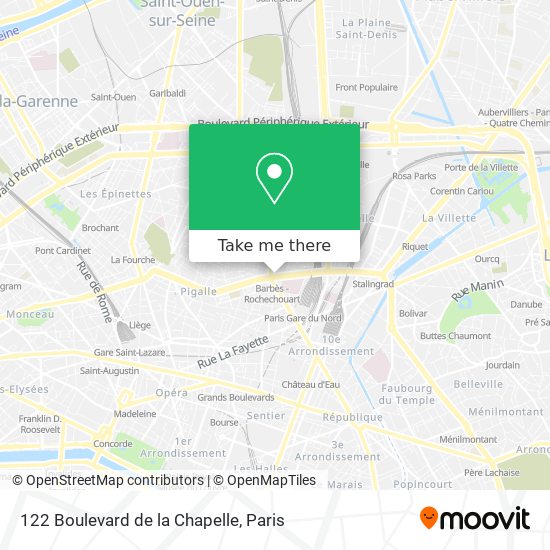 122 Boulevard de la Chapelle map