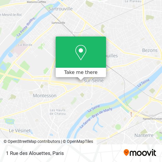 Mapa 1 Rue des Alouettes