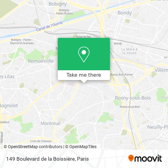 Mapa 149 Boulevard de la Boissière