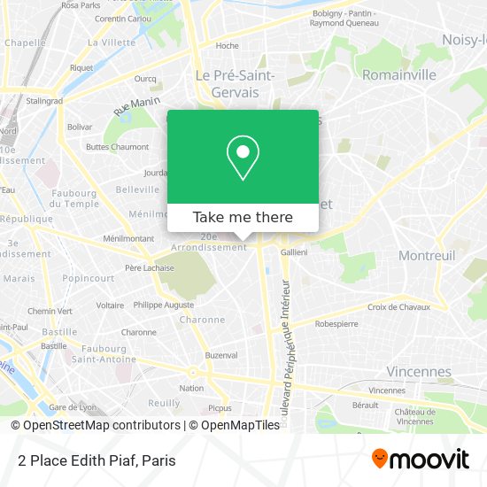 Mapa 2 Place Edith Piaf