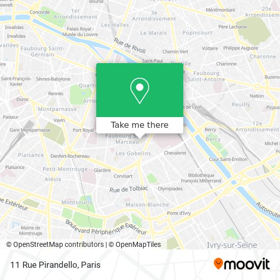 Mapa 11 Rue Pirandello