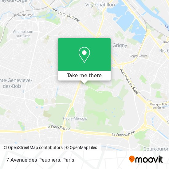 Mapa 7 Avenue des Peupliers