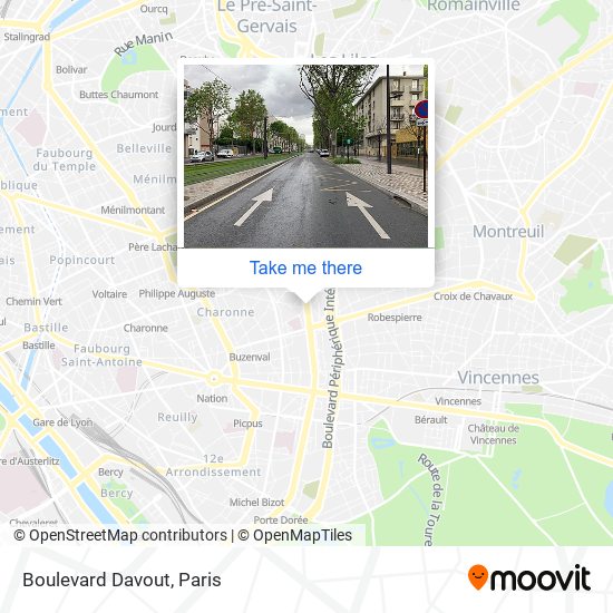 Boulevard Davout map