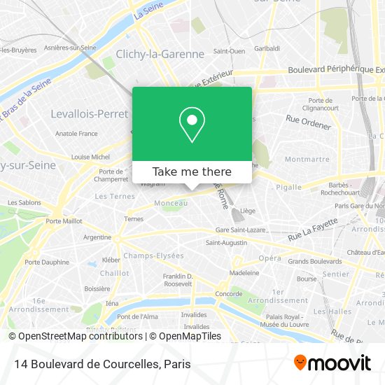 14 Boulevard de Courcelles map