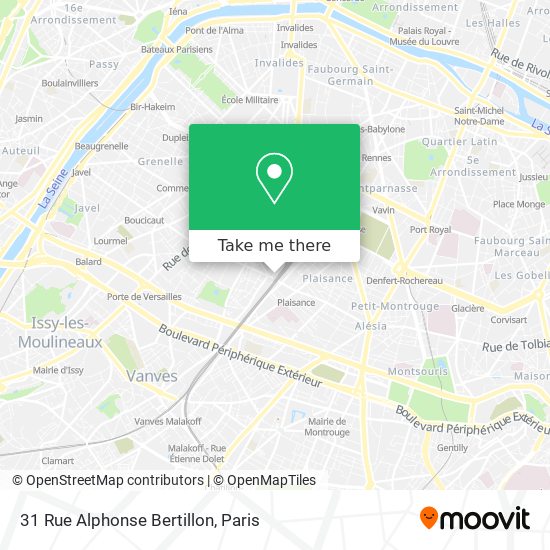 Mapa 31 Rue Alphonse Bertillon