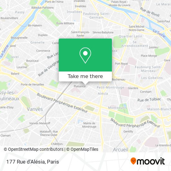 Mapa 177 Rue d'Alésia