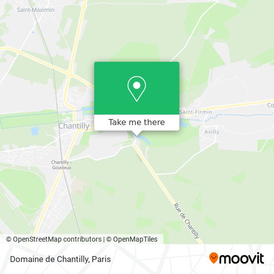 Mapa Domaine de Chantilly