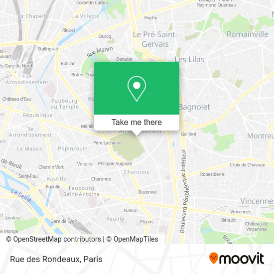 Rue des Rondeaux map