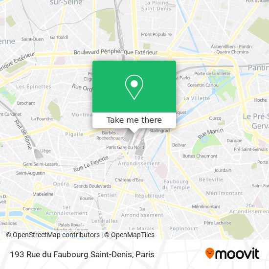 193 Rue du Faubourg Saint-Denis map