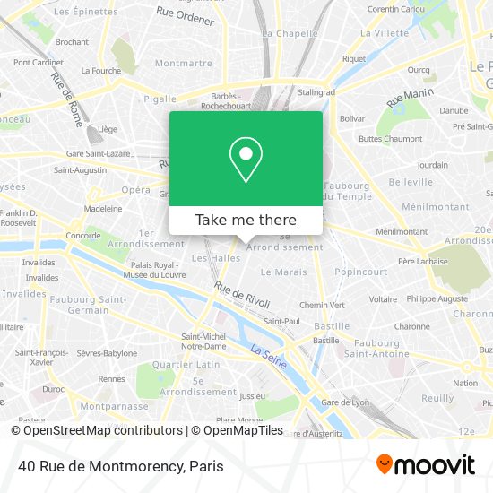 Mapa 40 Rue de Montmorency